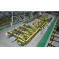 Pipe palletizing and strapping unit for aluminum rod